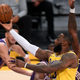 Los Angeles Lakers vs Phoenix Suns players on the court